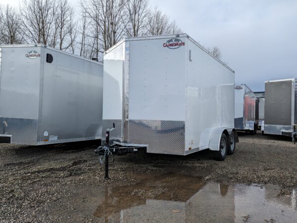 2024 E-Series By Cargo Mate Enclosed Trailer 7x12 7,000 GVW Extra Height Barn Doors Rear