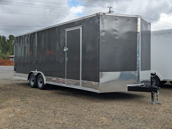 Spring Sale 2023 E-Series by Cargo Mate 8.5x24 Extra Height Enclosed Car Hauler Cargo Trailer 6'8" Ramp door opening 16" On Center Floor/Walls