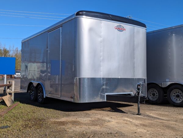 2024 Silver Crown by Cargo Mate 8.5x16 Extra Height Cargo Trailer 7000GVW Torsion Axles Screwless Exterior 3-year Warranty