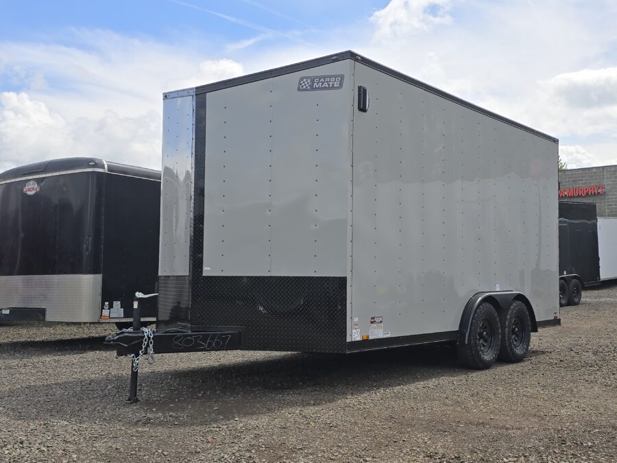 2025 E-Series by Cargo Mate 8x16 Extra Height Enclosed Cargo Trailer 84" Door Height UTV Hauler 54" Tongue