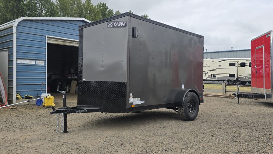 2025 Cargo Mate 5x10 E-Series Cargo Tailer 12" Extra Height Apex Tires Pure Black
