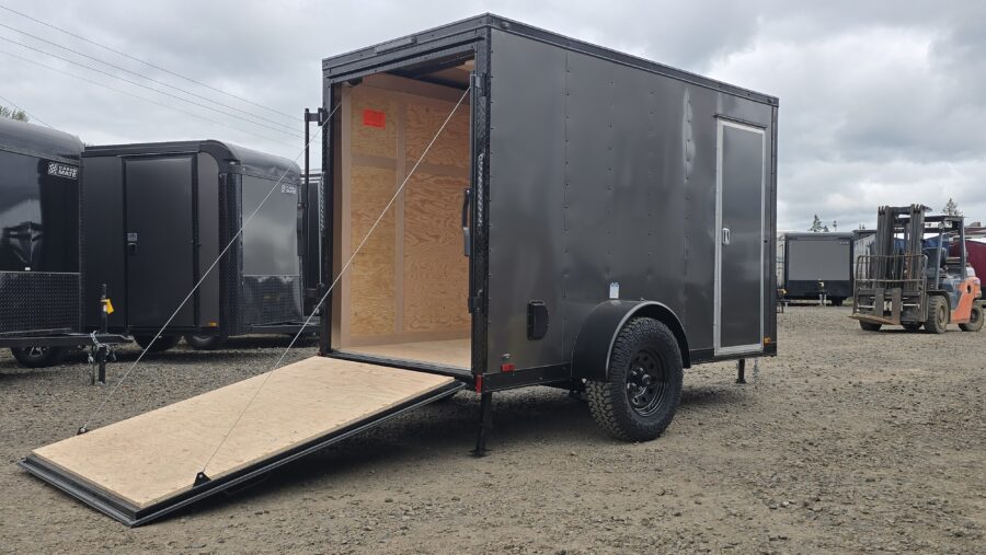 2025 Cargo Mate 5x10 E-Series Cargo Tailer 12" Extra Height Apex Tires Pure Black - Image 2