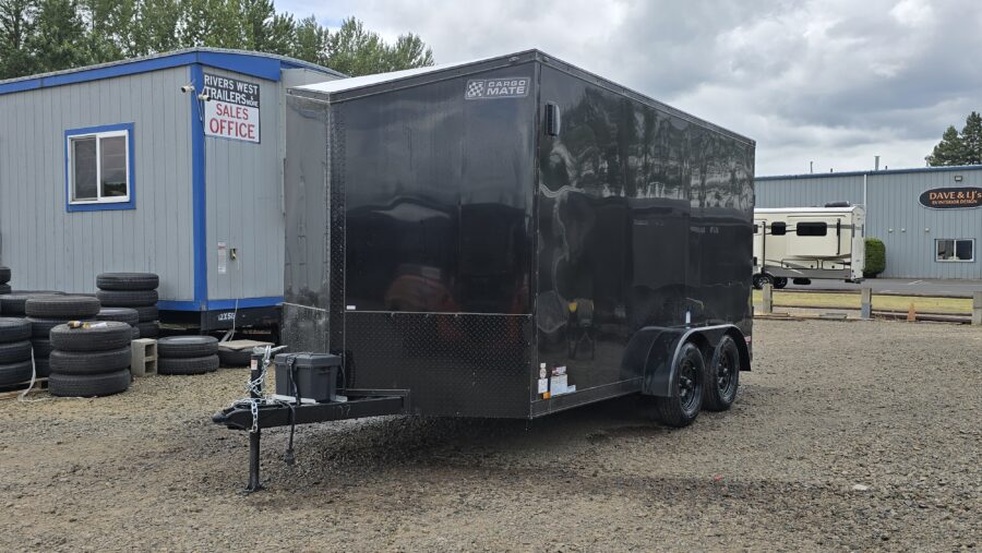 2025 Cargo Mate 7X14 Enclosed Cargo Trailer 54" Tongue Extra Height Screwless Exterior Insulated 1-piece roof - Image 3