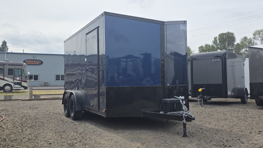 2025 Cargo Mate 7X14 Enclosed Cargo Trailer 54" Tongue Extra Height Screwless Exterior Insulated 1-piece roof Apex Tires
