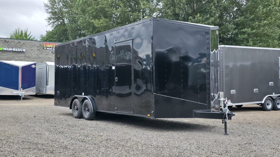 2026 E-Series by Cargo Mate 8x22 12" Extra Height Enclosed Cargo Trailer 9800GVW UTV Hauler 1-Piece Roof - Image 2