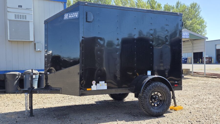 2026 Cargo Mate 5x8 E-Series Cargo Tailer 12" Extra Height Apex Tires Pure Black Straight Axle 4" Lift - Image 7