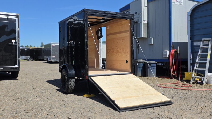 2026 Cargo Mate 5x8 E-Series Cargo Tailer 12" Extra Height Apex Tires Pure Black Straight Axle 4" Lift - Image 5