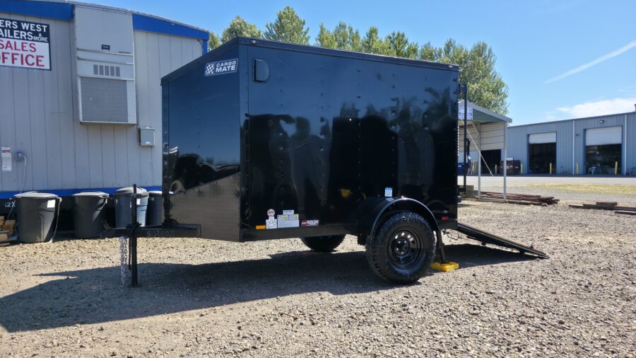 2026 Cargo Mate 5x8 E-Series Cargo Tailer 12" Extra Height Apex Tires Pure Black Straight Axle 4" Lift - Image 4