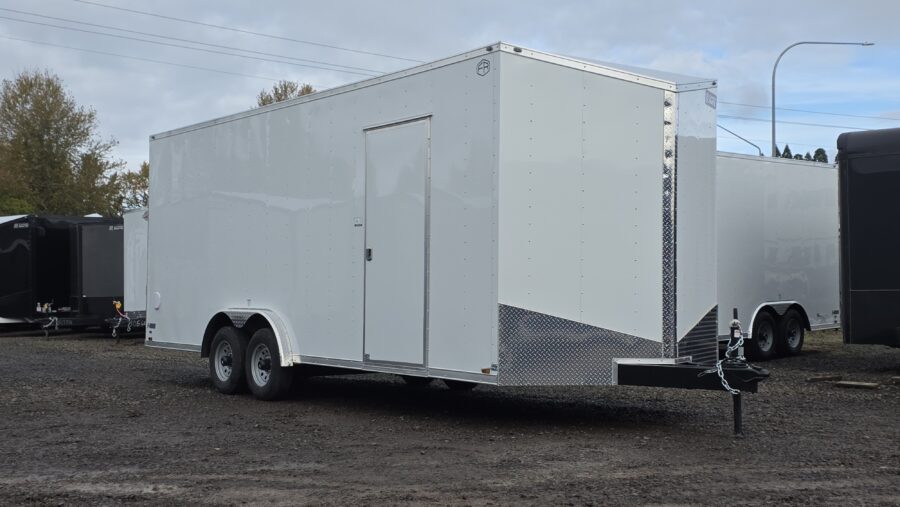 2026 E-Series by Cargo Mate 8x22 12" Extra Height Enclosed Cargo Trailer 9800GVW UTV Hauler 1-Piece Roof