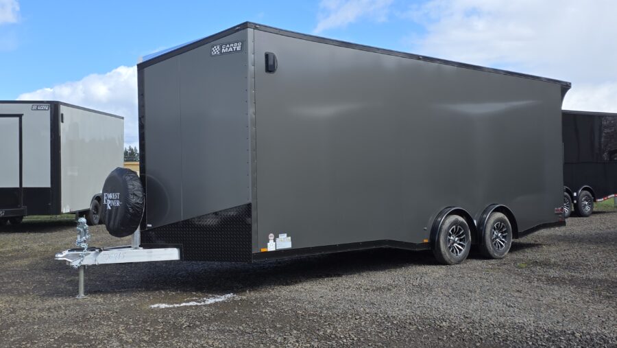 2026 Cargo Mate Custom Aluminum Redline 8x22 98000GVW UTV & Vehicle Hauler PolyCore Insulated