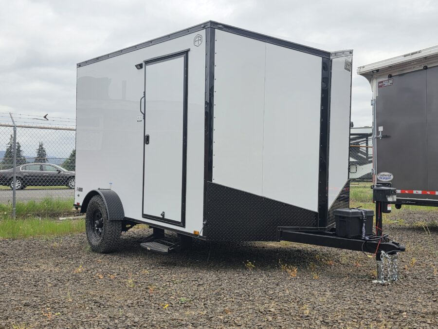 2027 Cargo Mate E-Series Enclosed Cargo Trailer 7x12 5200GVW Extra Height Ramp Door 4" lift Polycore Apex Tires Insulated