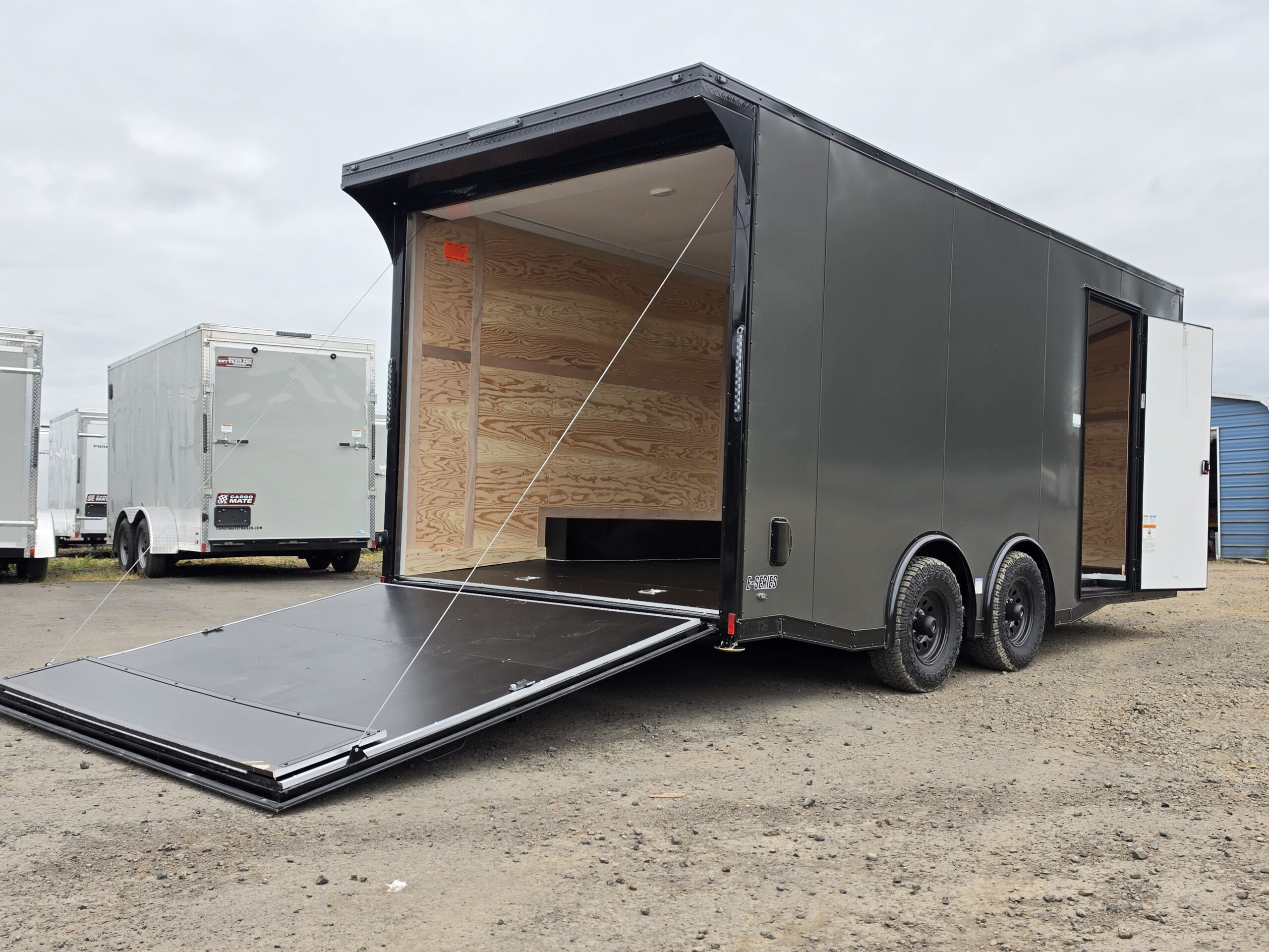 2026 E-Series by Cargo Mate 8.5x18 9800GVW Extra Height Enclosed Car Hauler Cargo Spread Axle PolyCore - Image 7