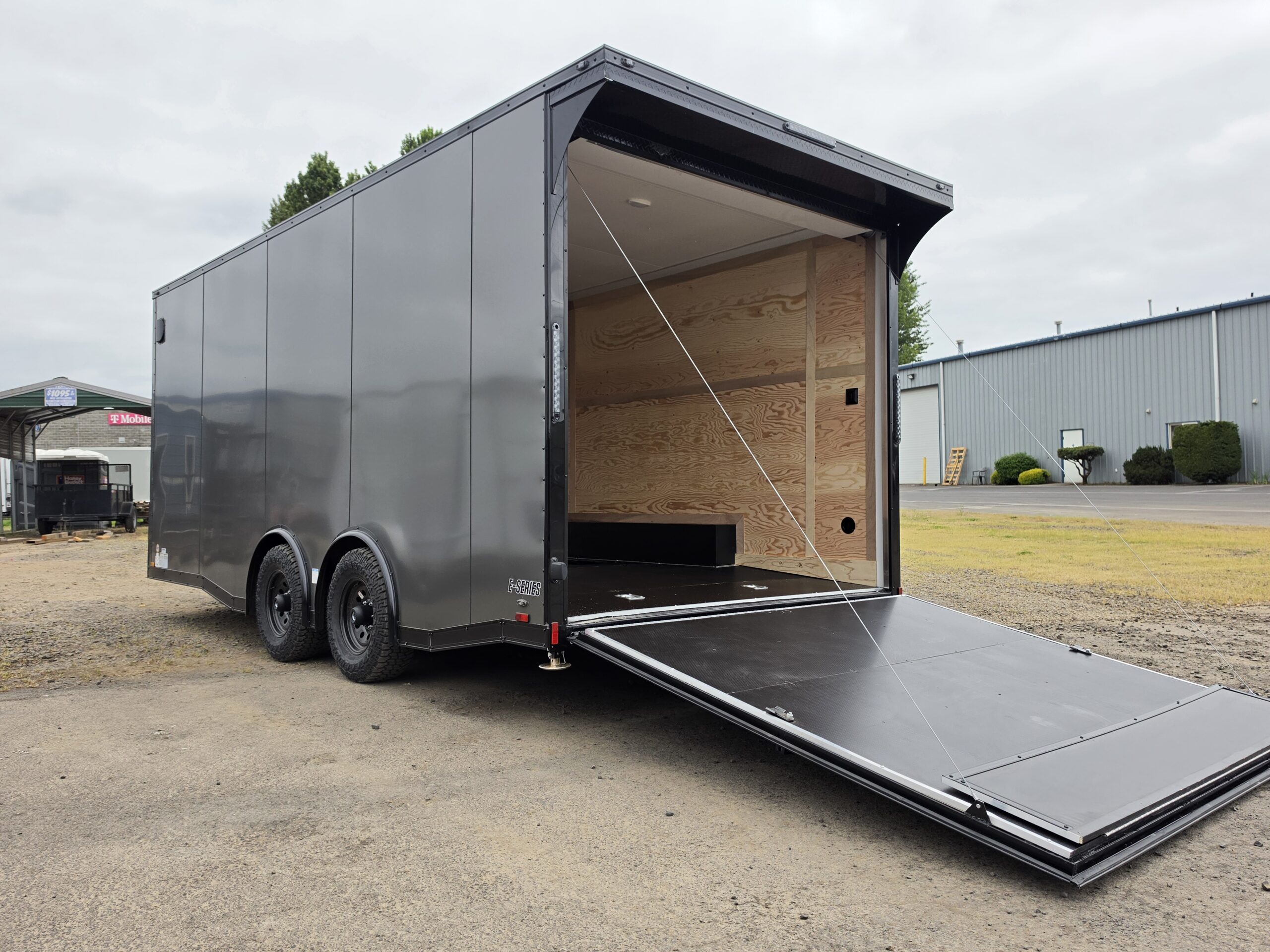 2026 E-Series by Cargo Mate 8.5x18 9800GVW Extra Height Enclosed Car Hauler Cargo Spread Axle PolyCore - Image 8