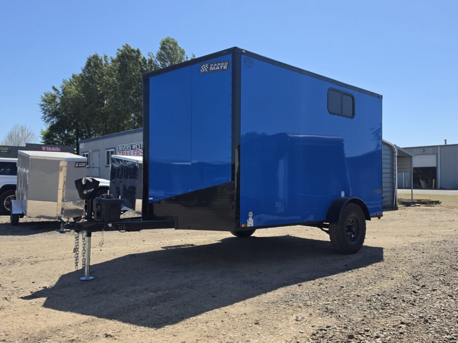 2027 Cargo Mate E-Series Enclosed Cargo Trailer 7x12 5200GVW Extra Height Ramp Door 4" lift Polycore Apex Tires Insulated