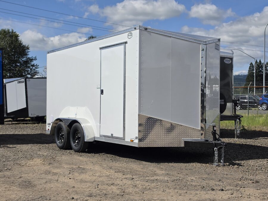 2027 Cargo Mate Enclosed Cargo Trailer 7x14 Extra Height Ramp Door PolyCore 1-Piece Roof