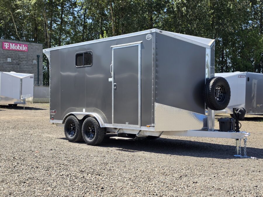 2027 Cargo Mate Aluminum Redline 7x14 Enclosed Cargo Trailer Insulated Narrow Track Torsion Axle Custom Flooring