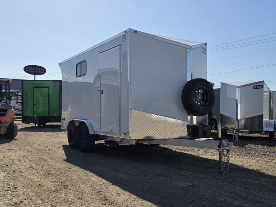 2027 Cargo Mate Aluminum Redline 7x14 Enclosed Cargo Trailer Insulated Narrow Track Torsion Axle Custom Flooring