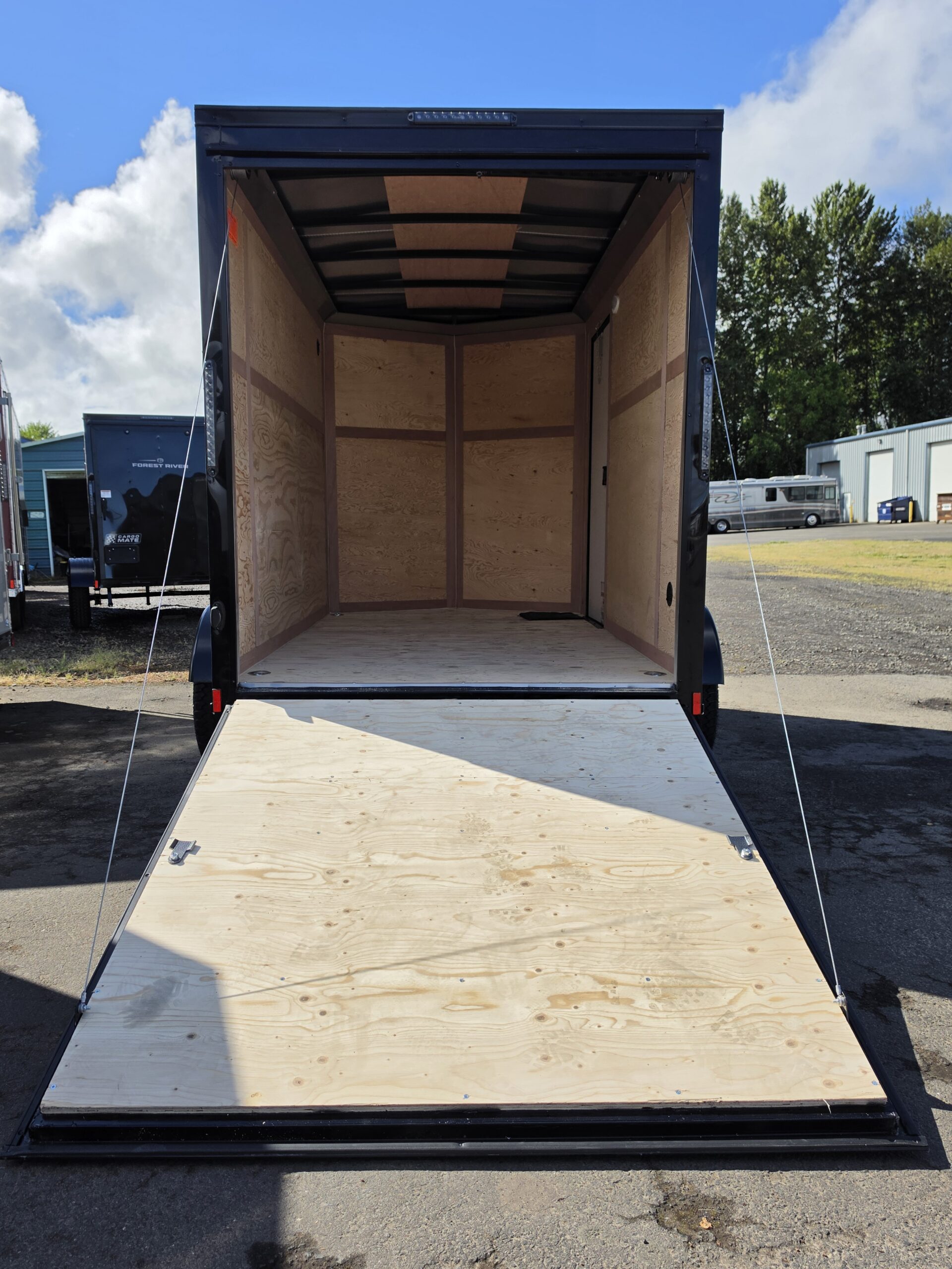 2027 Cargo Mate 6x10 Enclosed Cargo Tailer Extra Height 4" Lifted Straight Axle Ramp Door - Image 4