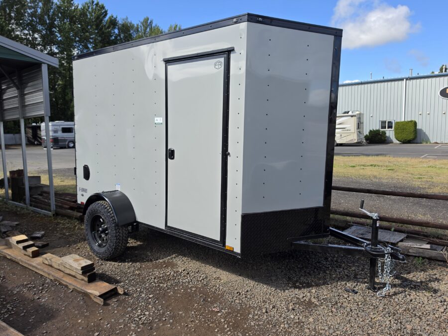 2027 Cargo Mate 6x10 Enclosed Cargo Tailer Extra Height 4" Lifted Straight Axle Ramp Door