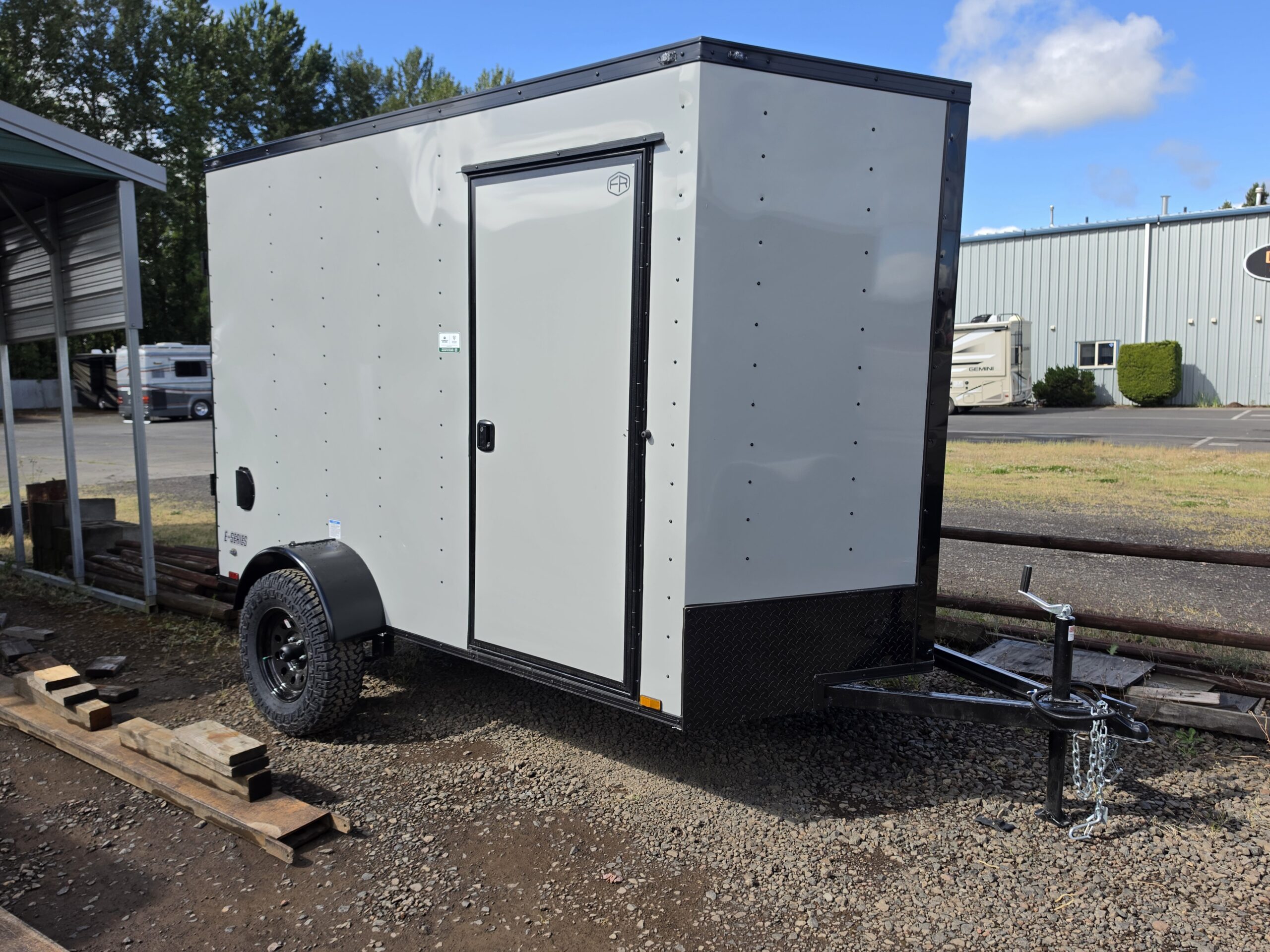 2027 Cargo Mate 6x10 Enclosed Cargo Tailer Extra Height 4" Lifted Straight Axle Ramp Door