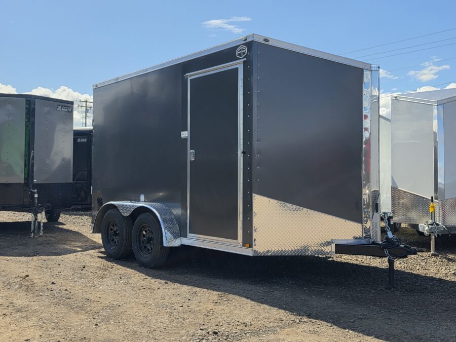 2027 Cargo Mate Enclosed Cargo Trailer 7x12 Extra Height Ramp Door PolyCore 1-Piece Roof
