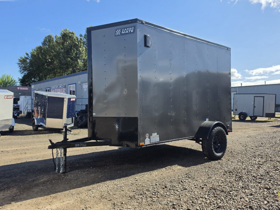 2027 Cargo Mate 6x10 Enclosed Cargo Tailer Extra Height 4" Lifted Straight Axle Ramp Door