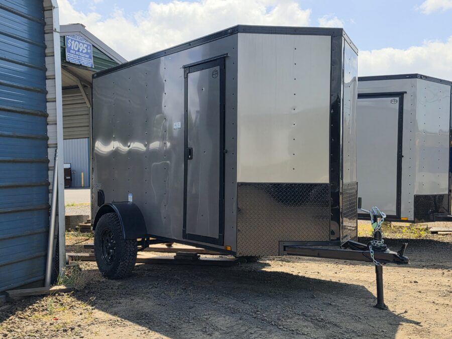 2027 Cargo Mate 5x10 Enclosed Cargo Tailer 12" Extra Height 4" Lifted Straight Axle Ramp Door