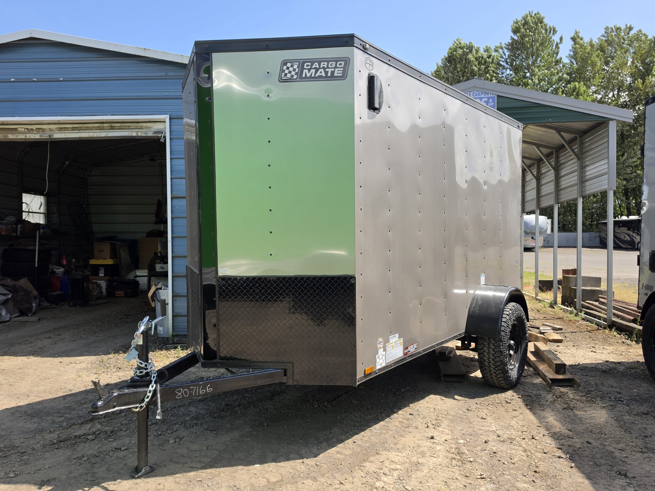 2027 Cargo Mate 5x10 Enclosed Cargo Tailer 12" Extra Height 4" Lifted Straight Axle Ramp Door - Image 5