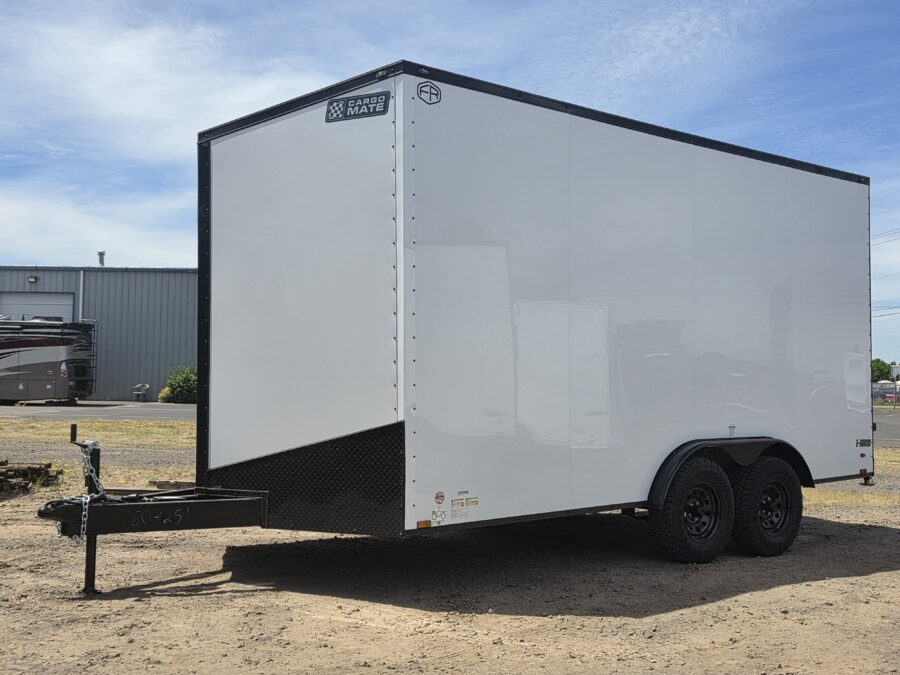 2027 Cargo Mate 8x16 Extra Height Enclosed Cargo Trailer 12" Extra Height 1-Piece Roof Apex Tires PolyCore