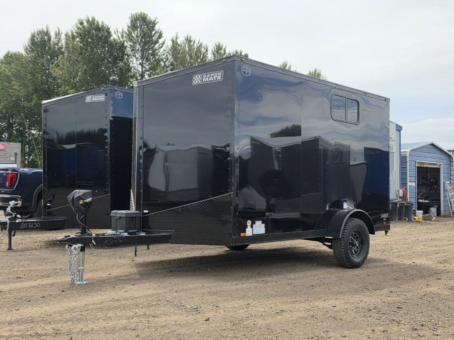 2027 Cargo Mate E-Series Enclosed Cargo Trailer 7x12 5200GVW Extra Height Ramp Door 4" lift Polycore Apex Tires Insulated