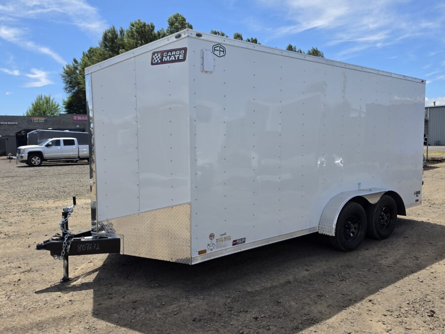 2027 Cargo Mate Enclosed Cargo Trailer 7x16 Extra Height Ramp Door