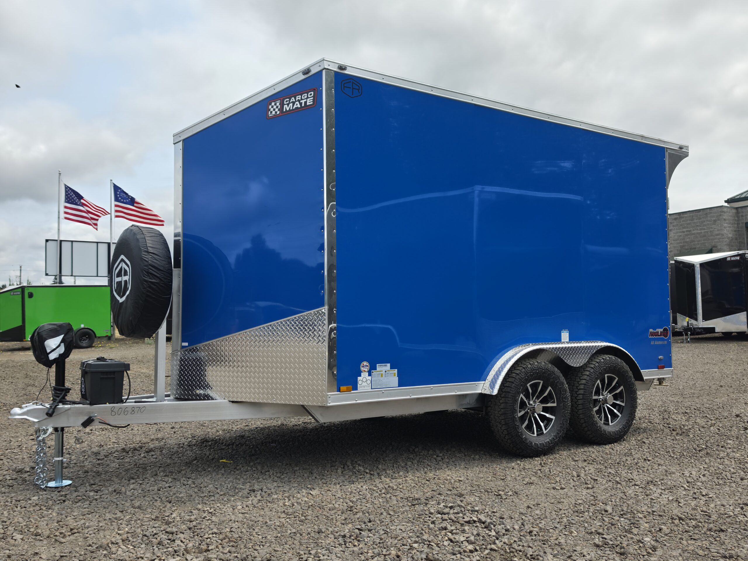 2027 Cargo Mate Aluminum Redline 7x12 Enclosed Cargo Trailer Insulated Narrow Track Torsion Axle Custom Flooring PolyCore .080 - Image 2