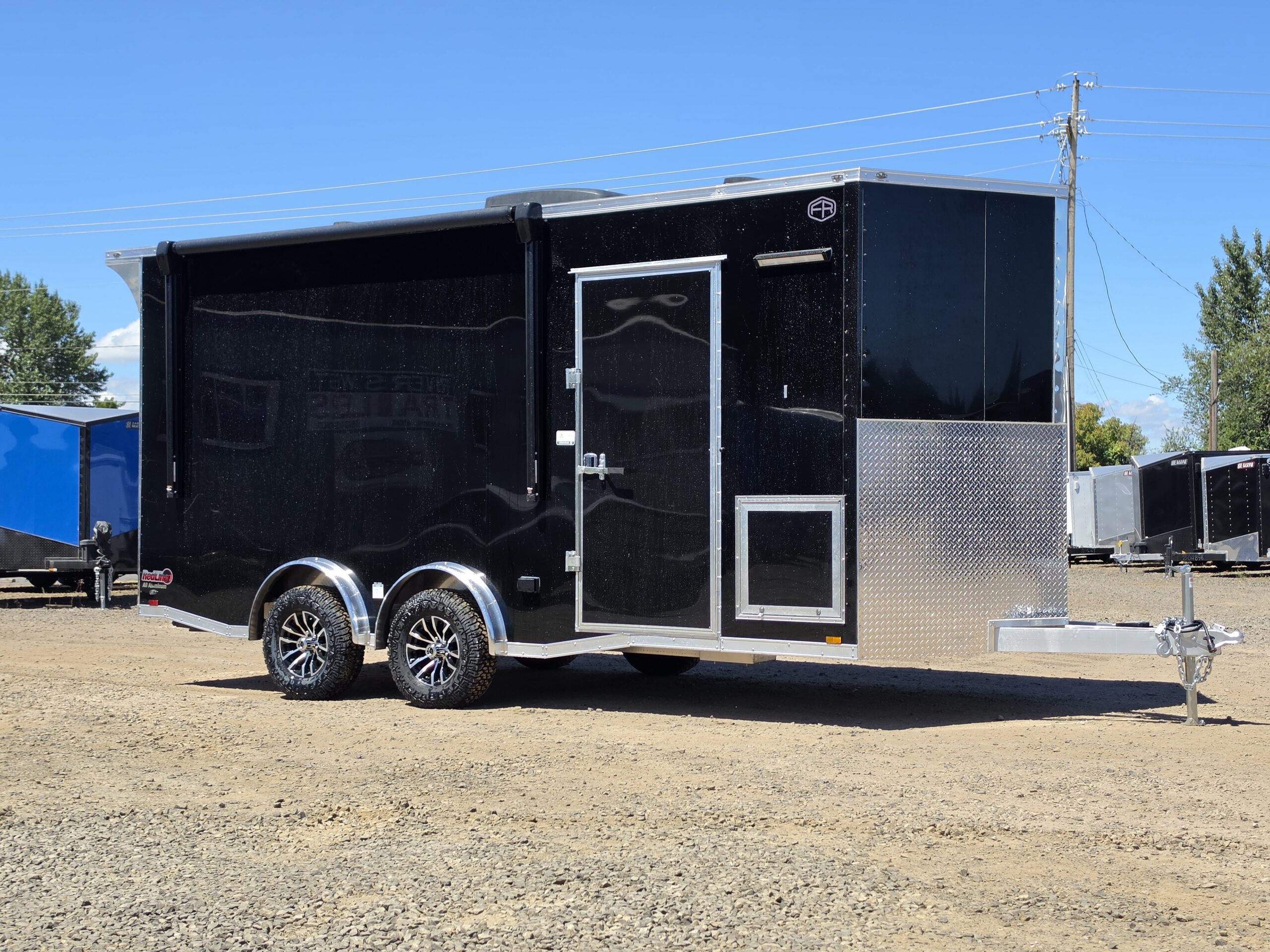 2027 Cargo Mate Custom Aluminum Redline 8x18 9800GVW UTV & Vehicle Hauler AC/Heat 110v