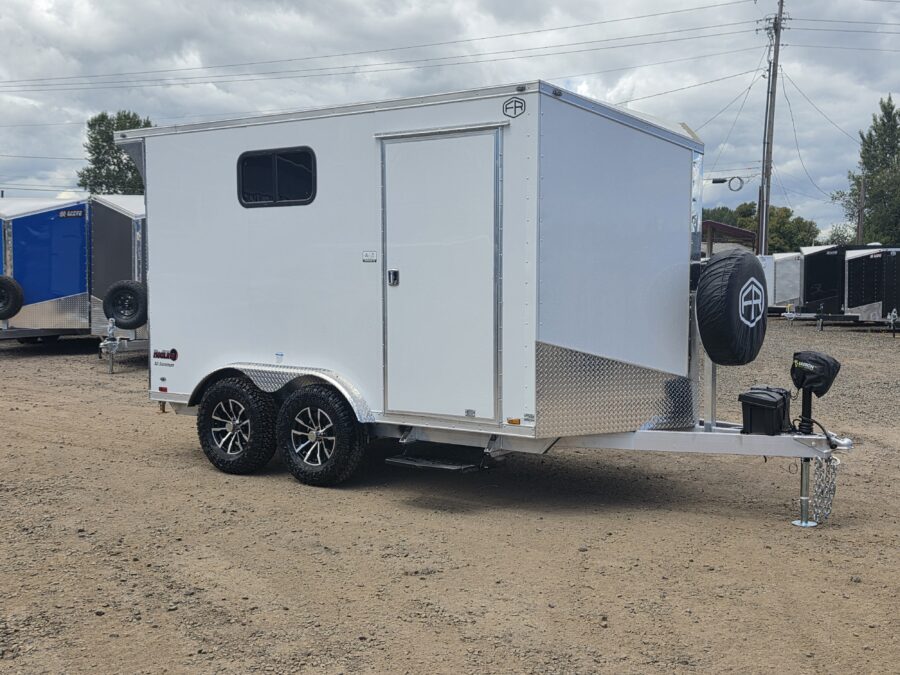 2027 Cargo Mate Aluminum Redline 7x12 Enclosed Cargo Trailer Insulated Narrow Track Torsion Axle Custom Flooring PolyCore .080