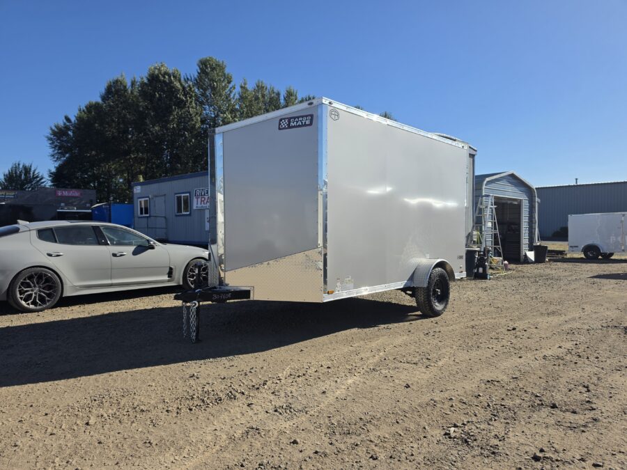 2027 Cargo Mate E-Series Enclosed Cargo Trailer 7x12 5200GVW Extra Height Ramp Door 4" lift PolyCore Apex Tires