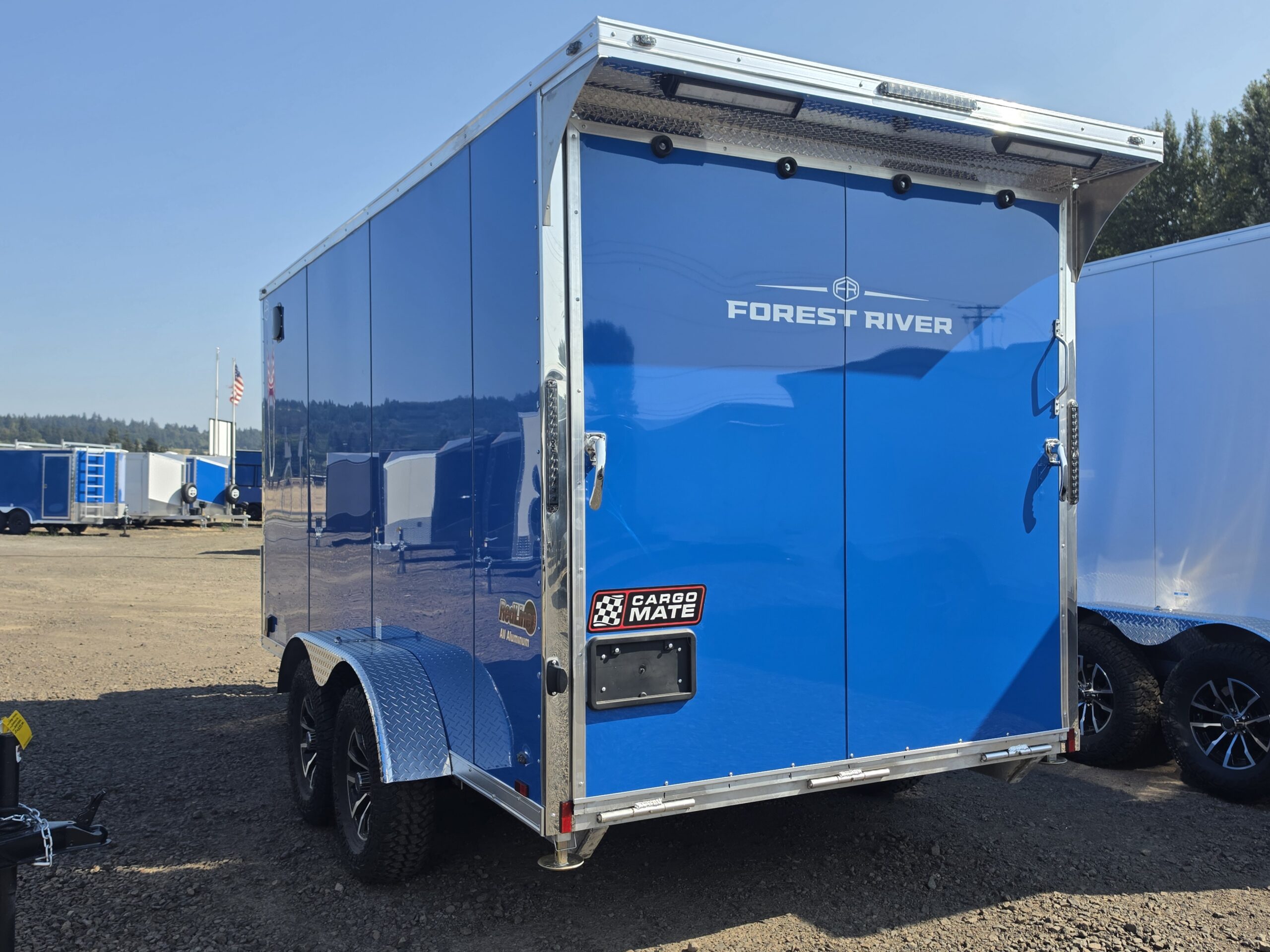 2027 Cargo Mate Aluminum Redline 7x14 Enclosed Cargo Trailer Insulated Torsion Axle Custom Flooring .080 PolyCore 110v Cabinet - Image 2