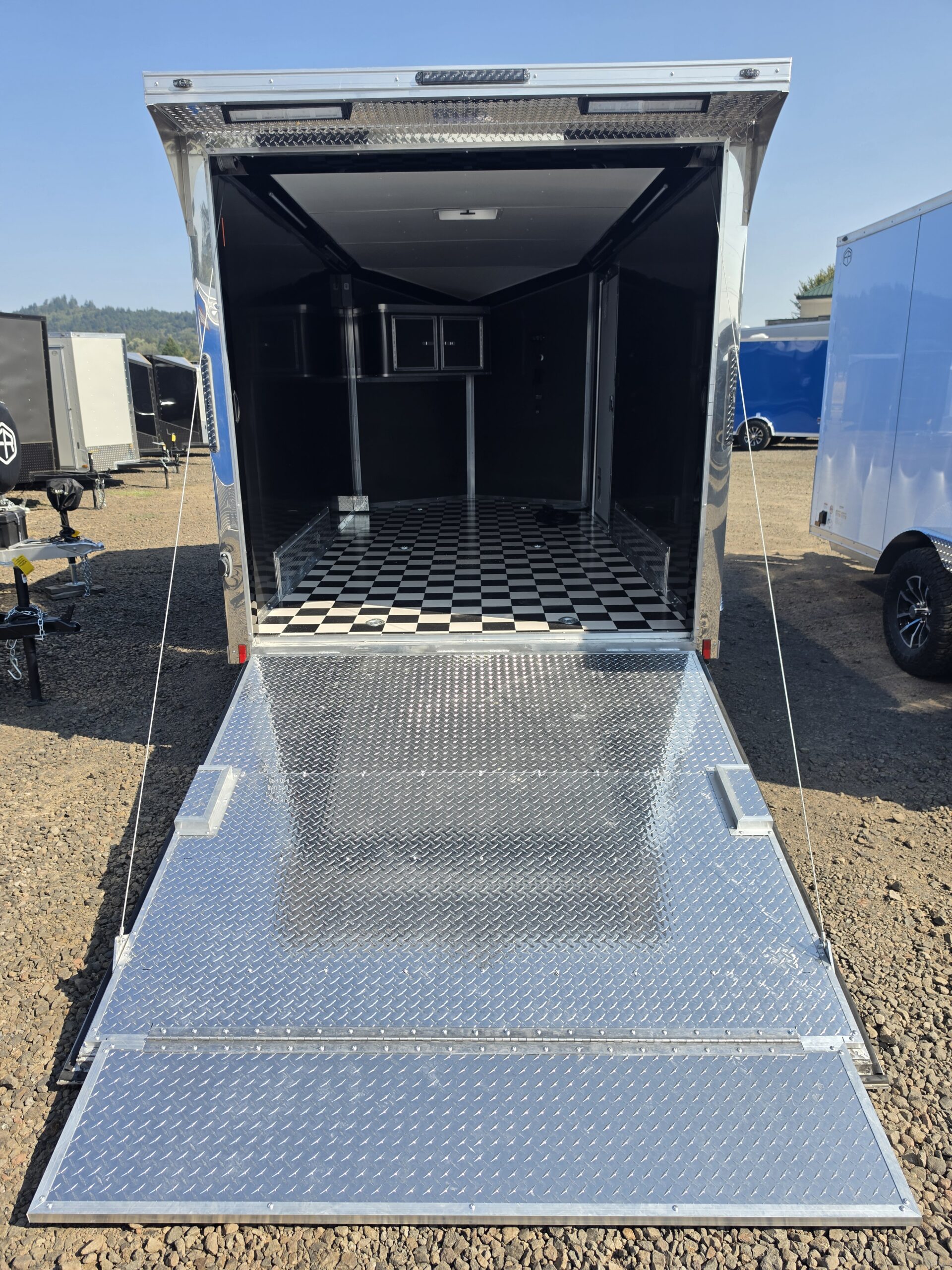 2027 Cargo Mate Aluminum Redline 7x14 Enclosed Cargo Trailer Insulated Torsion Axle Custom Flooring .080 PolyCore 110v Cabinet - Image 5