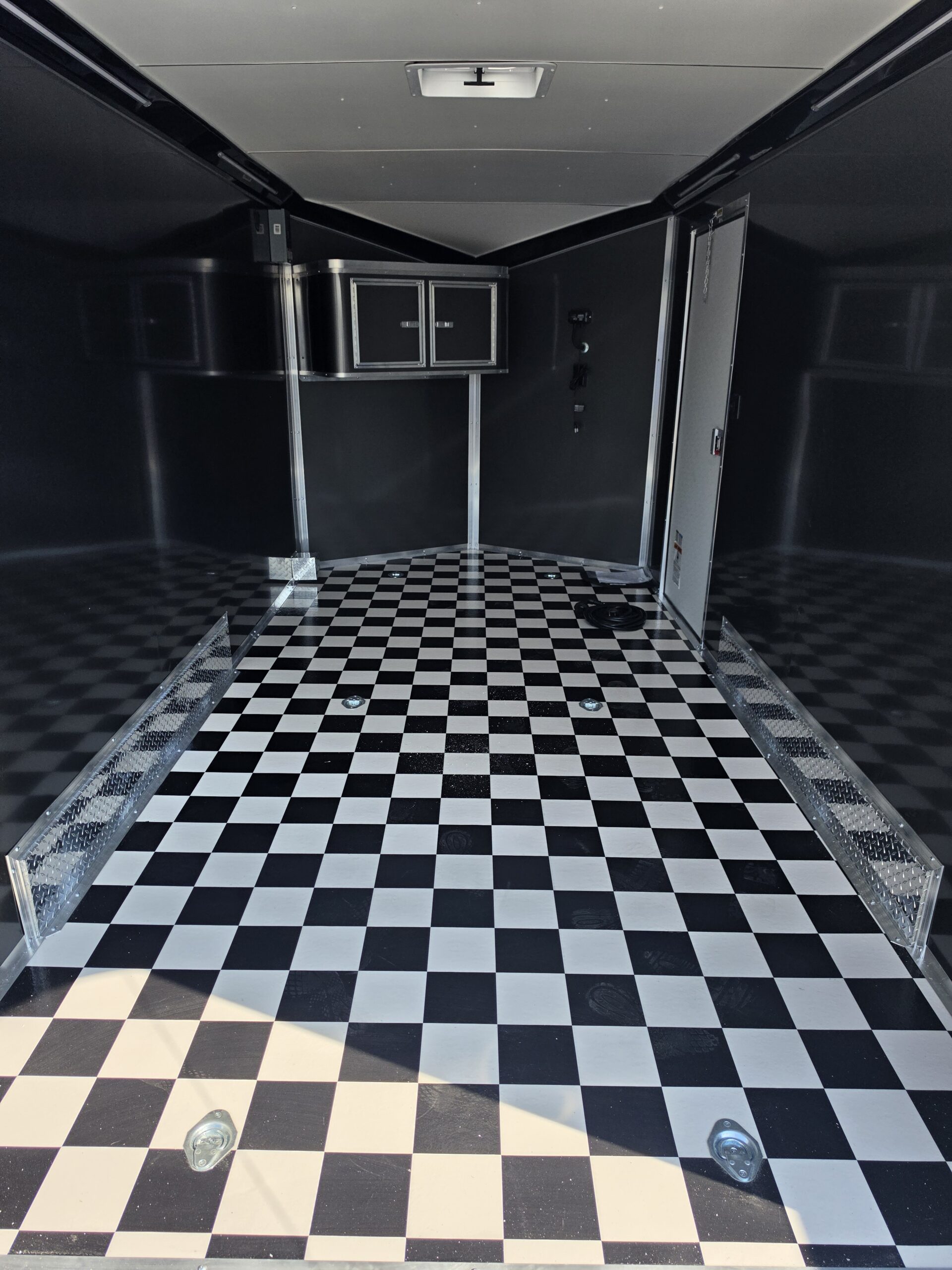 2027 Cargo Mate Aluminum Redline 7x14 Enclosed Cargo Trailer Insulated Torsion Axle Custom Flooring .080 PolyCore 110v Cabinet - Image 8