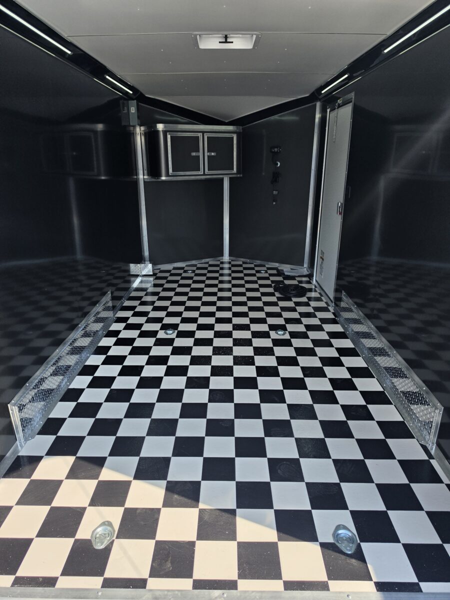 2027 Cargo Mate Aluminum Redline 7x14 Enclosed Cargo Trailer Insulated Torsion Axle Custom Flooring .080 PolyCore 110v Cabinet