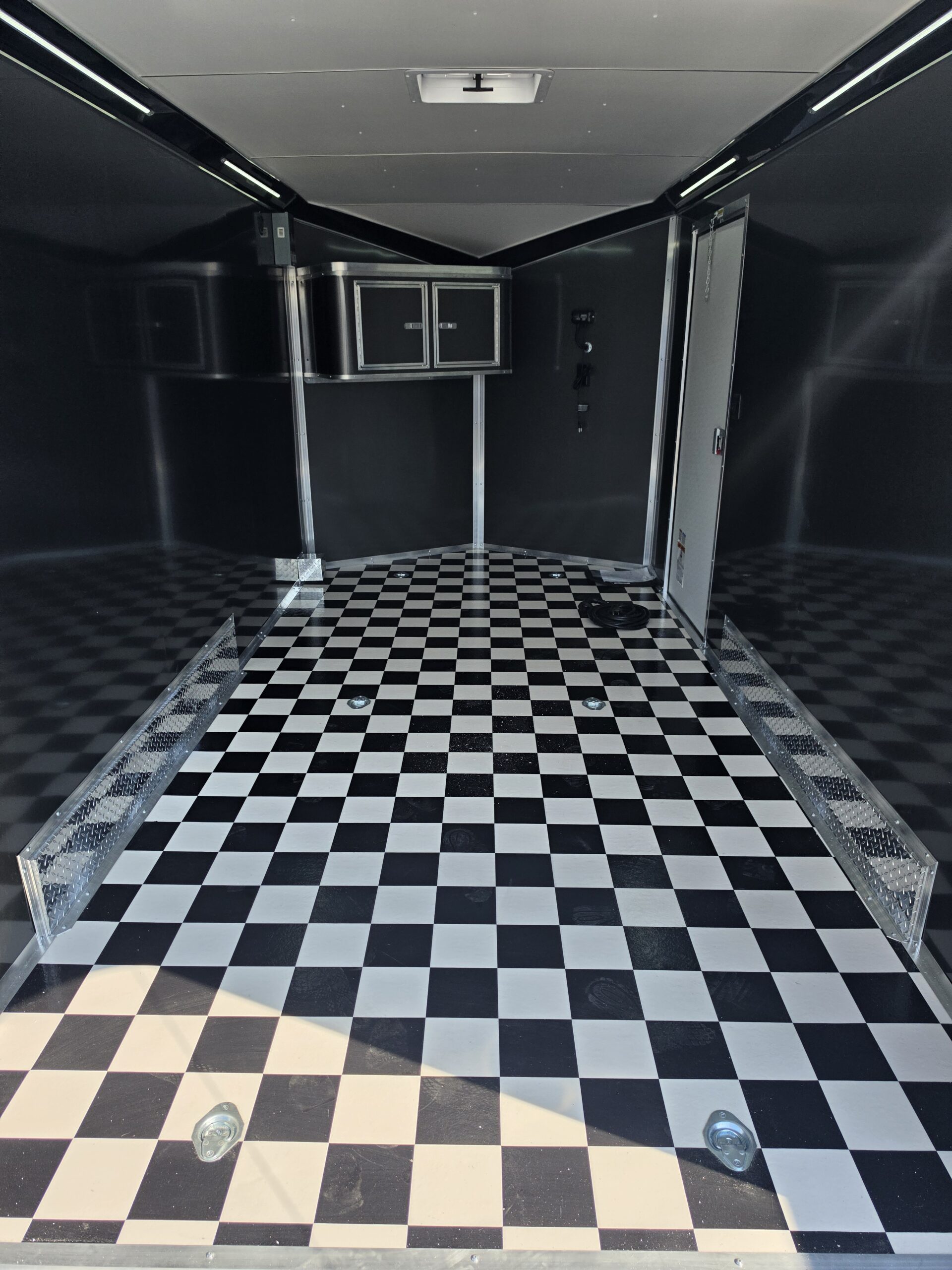 2027 Cargo Mate Aluminum Redline 7x14 Enclosed Cargo Trailer Insulated Torsion Axle Custom Flooring .080 PolyCore 110v Cabinet
