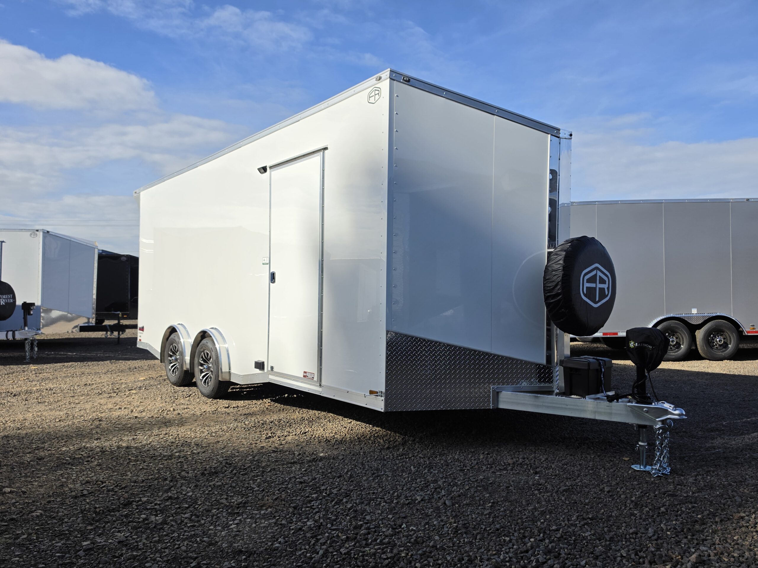 2027 Cargo Mate Custom Aluminum Redline 8x20 9800GVW UTV & Vehicle Hauler PolyCore 110v Cabinets - Image 8