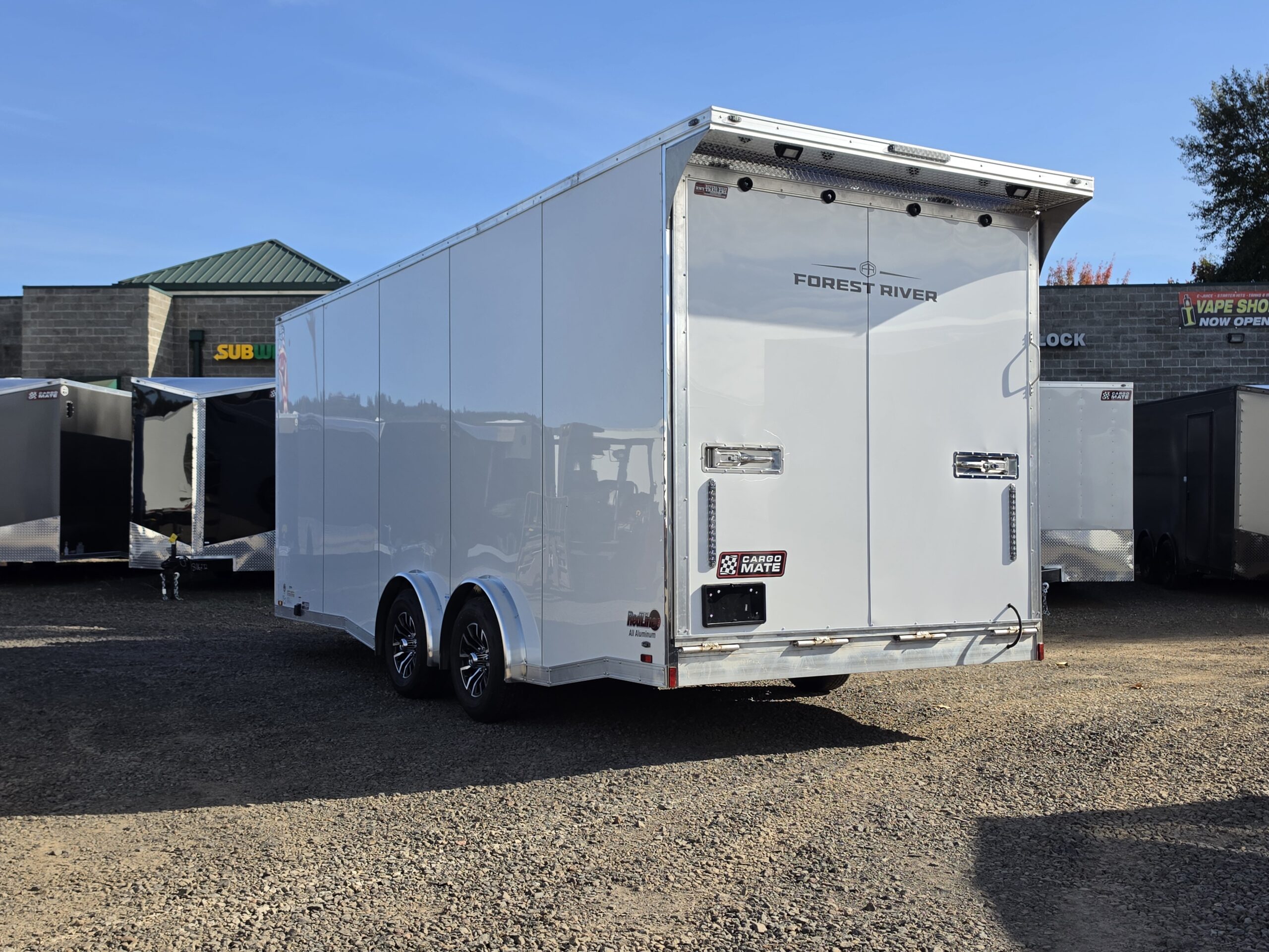 2027 Cargo Mate Custom Aluminum Redline 8x20 9800GVW UTV & Vehicle Hauler PolyCore 110v Cabinets - Image 7