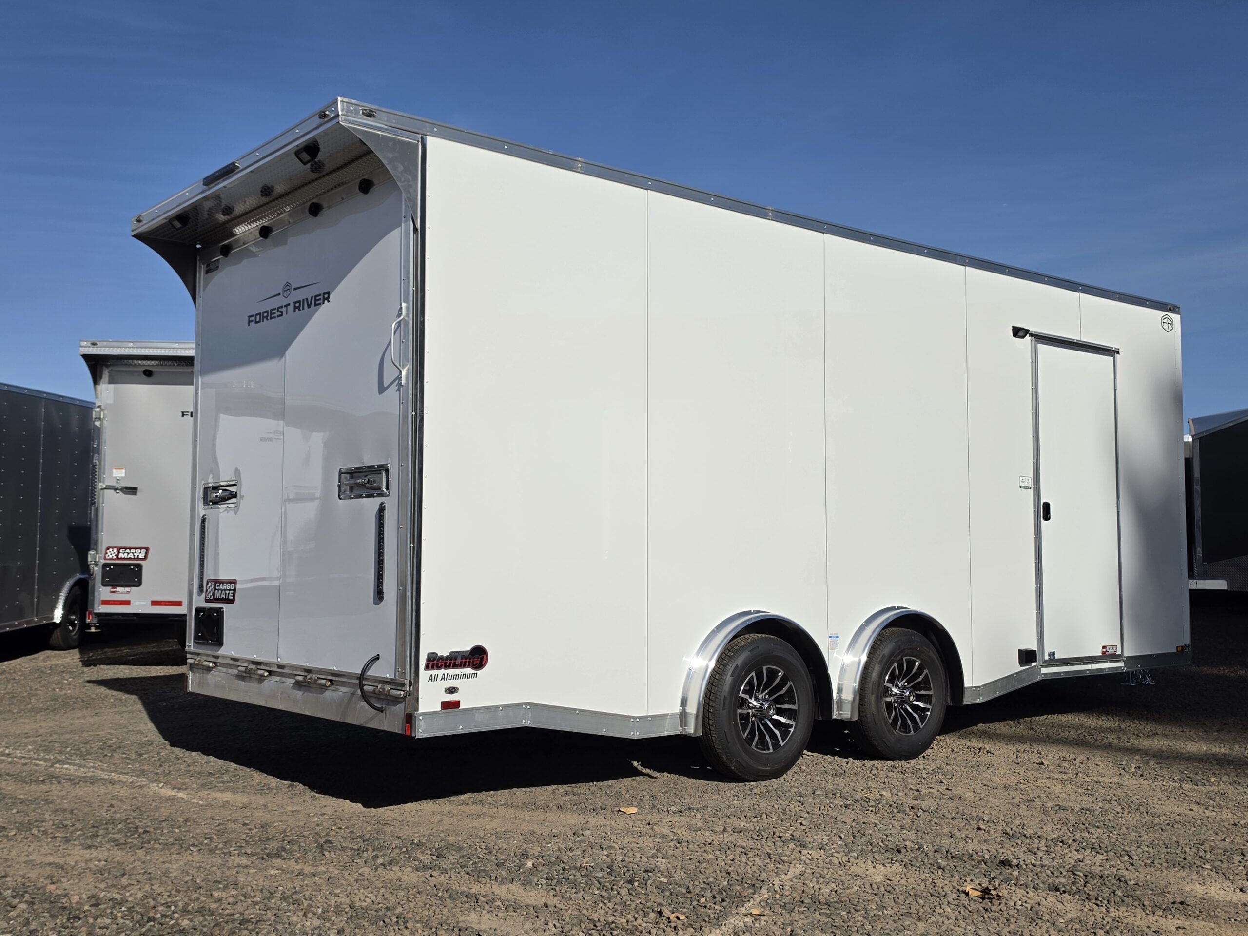 2027 Cargo Mate Custom Aluminum Redline 8x20 9800GVW UTV & Vehicle Hauler PolyCore 110v Cabinets - Image 5