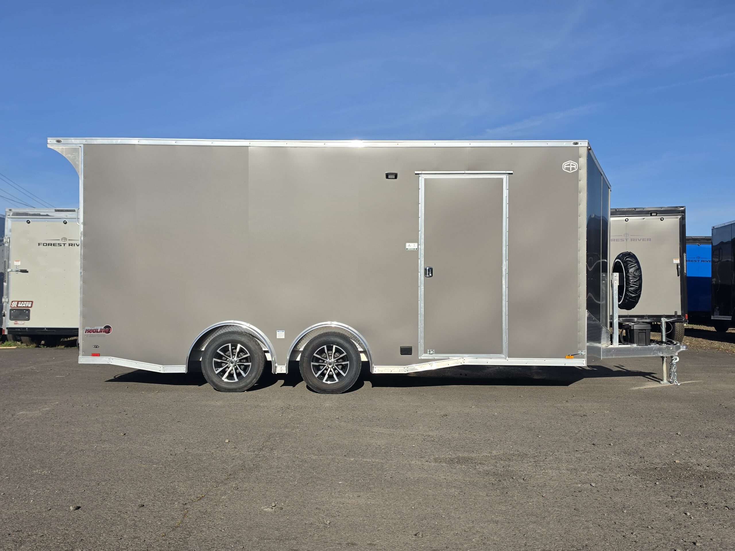 2027 Cargo Mate Custom Aluminum Redline 8x18 7000GVW UTV & Vehicle Hauler PolyCore 110v Cabinets - Image 6