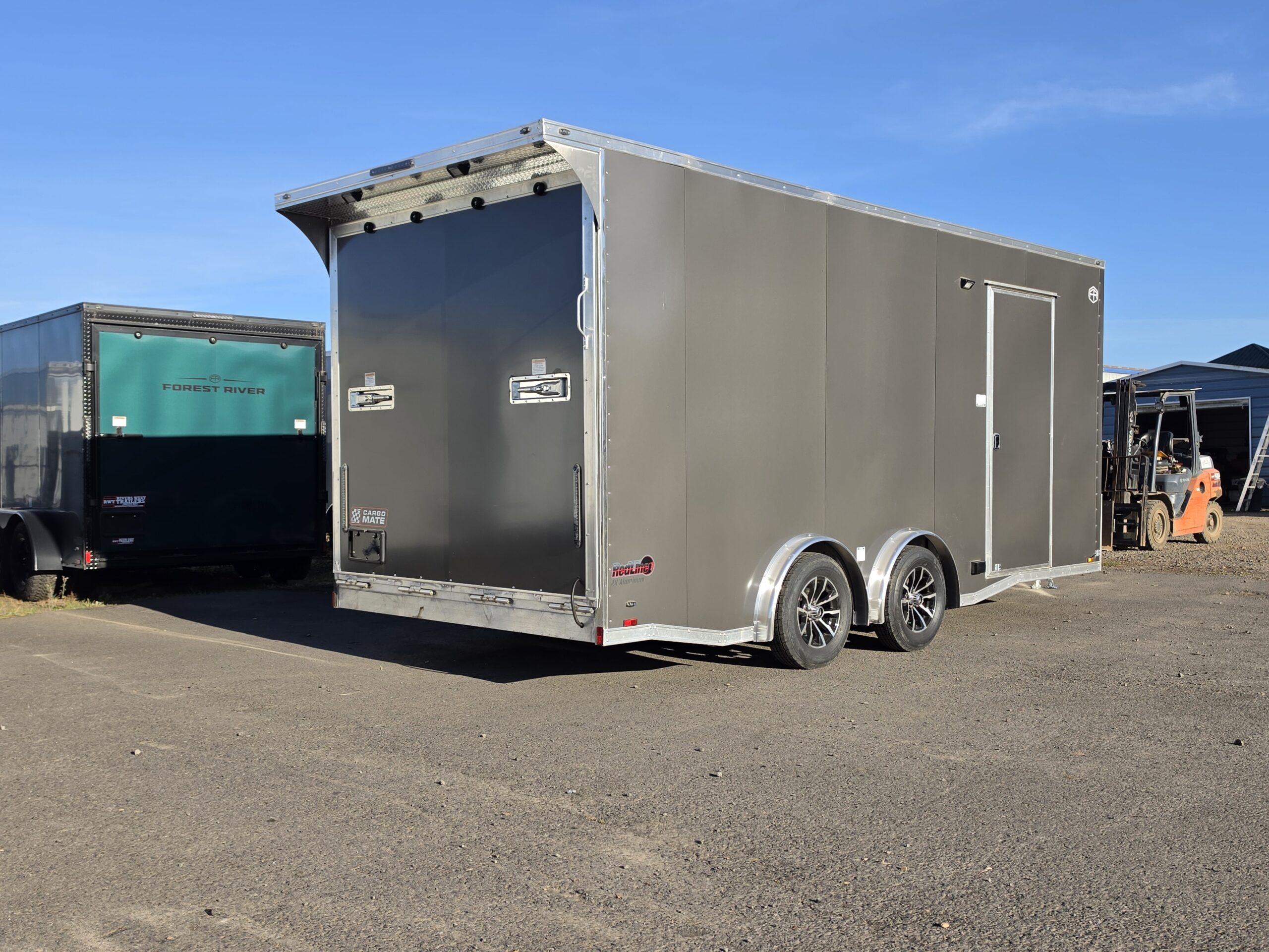 2027 Cargo Mate Custom Aluminum Redline 8x18 7000GVW UTV & Vehicle Hauler PolyCore 110v Cabinets - Image 9