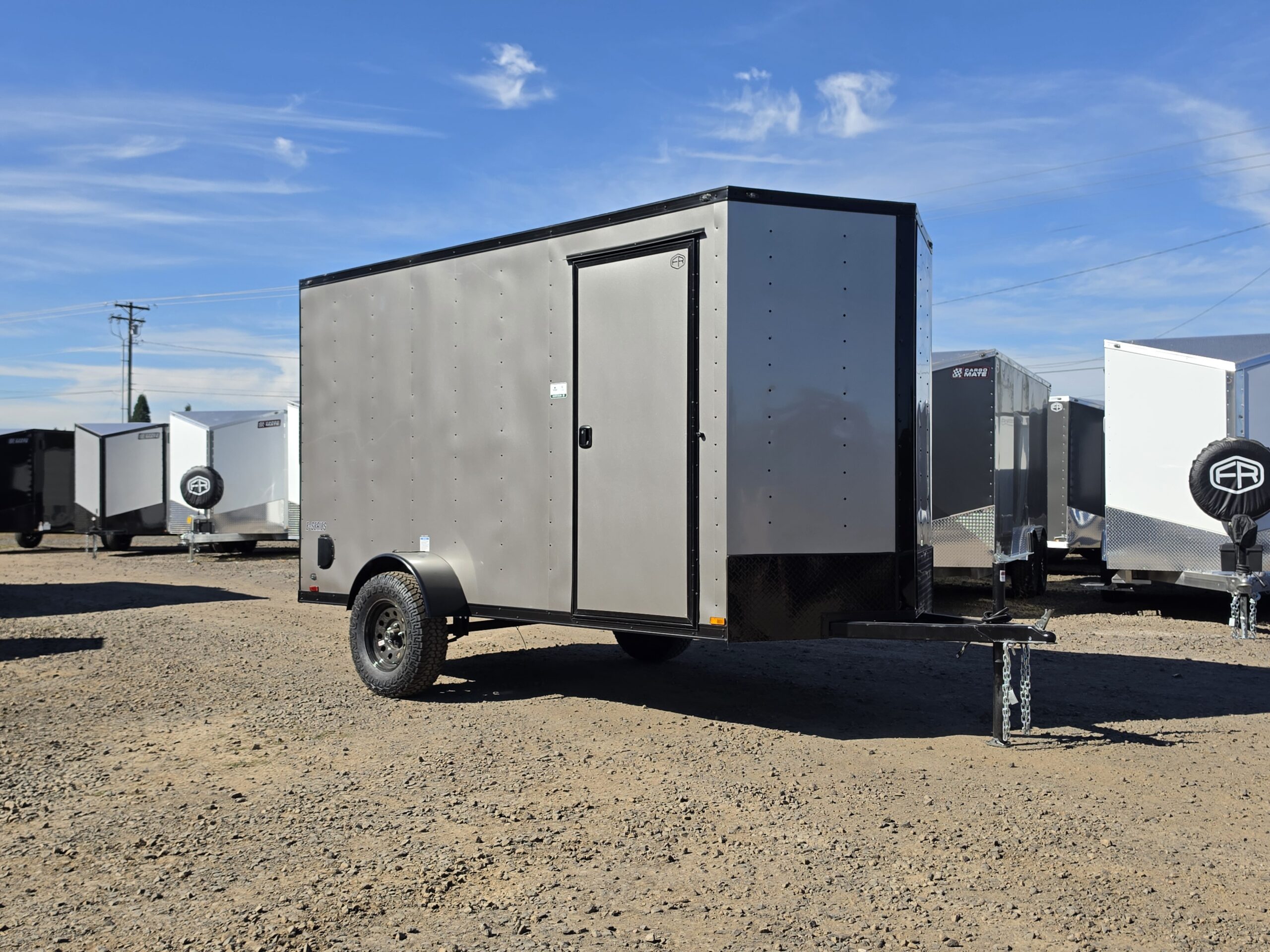 2027 Cargo Mate 6x12 Enclosed Cargo Tailer Extra Height 4" Lifted Straight Axle Ramp Door - Image 3