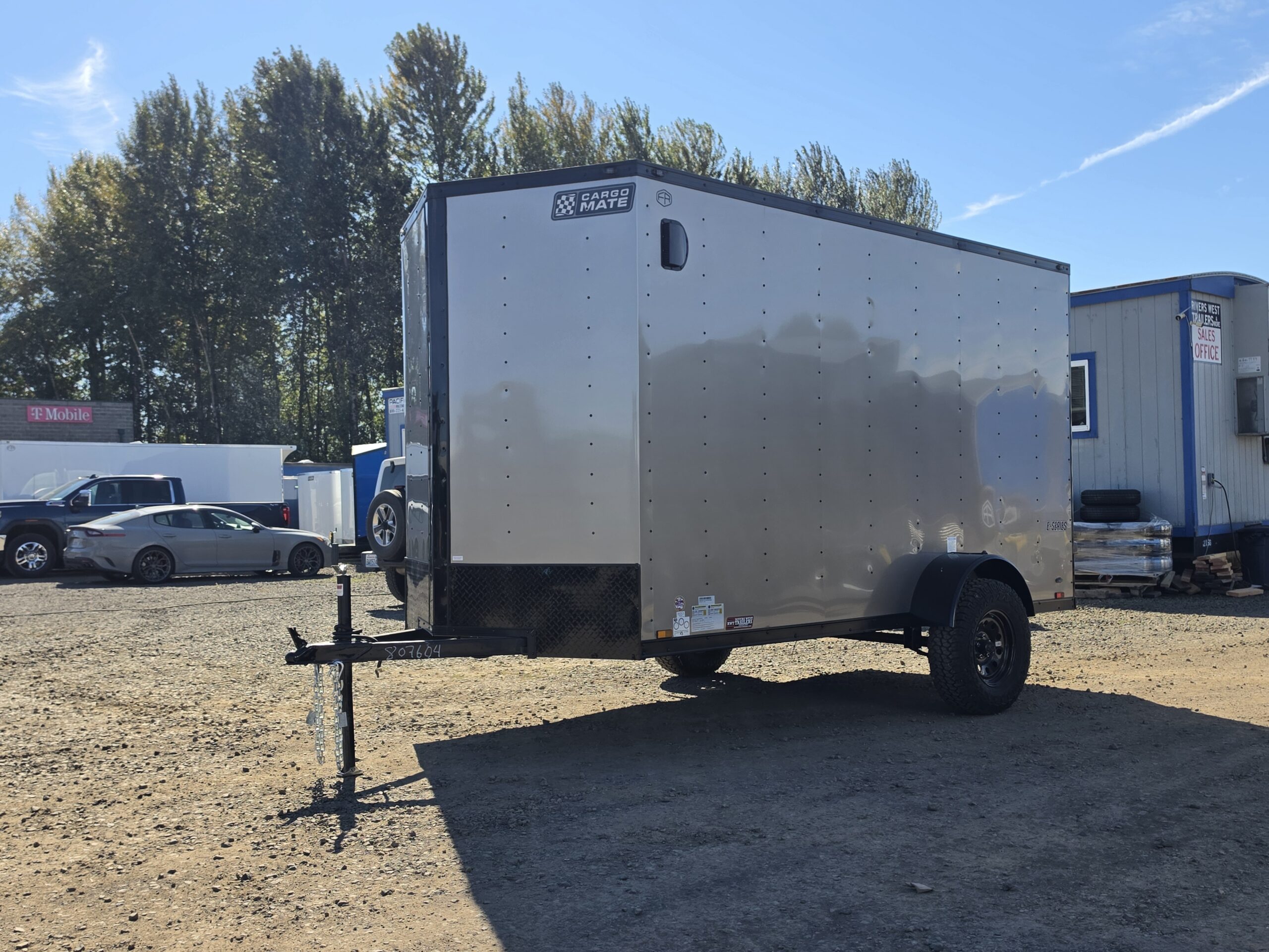 2027 Cargo Mate 6x12 Enclosed Cargo Tailer Extra Height 4" Lifted Straight Axle Ramp Door